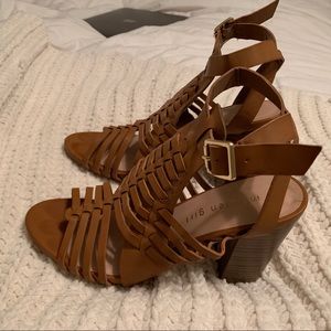 Madden Girl tan heels